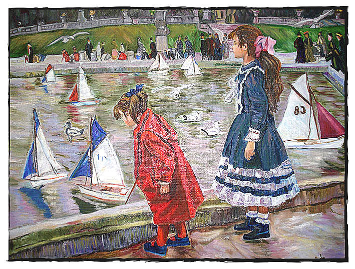 Niñas con barcos